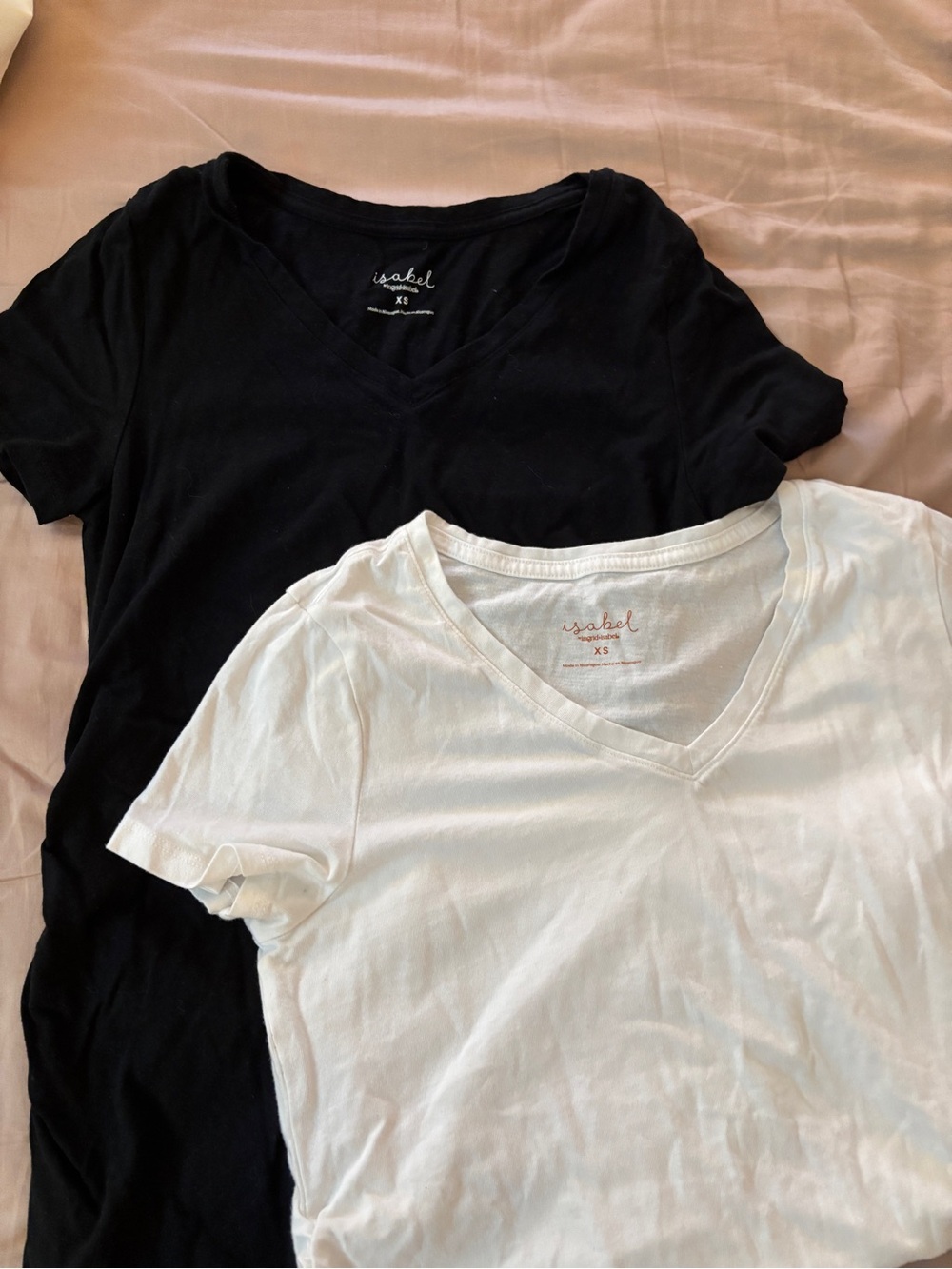 Isabel Maternity by Ingrid & Isabel Black V-Neck Short Sleeve Tee (2shirts)